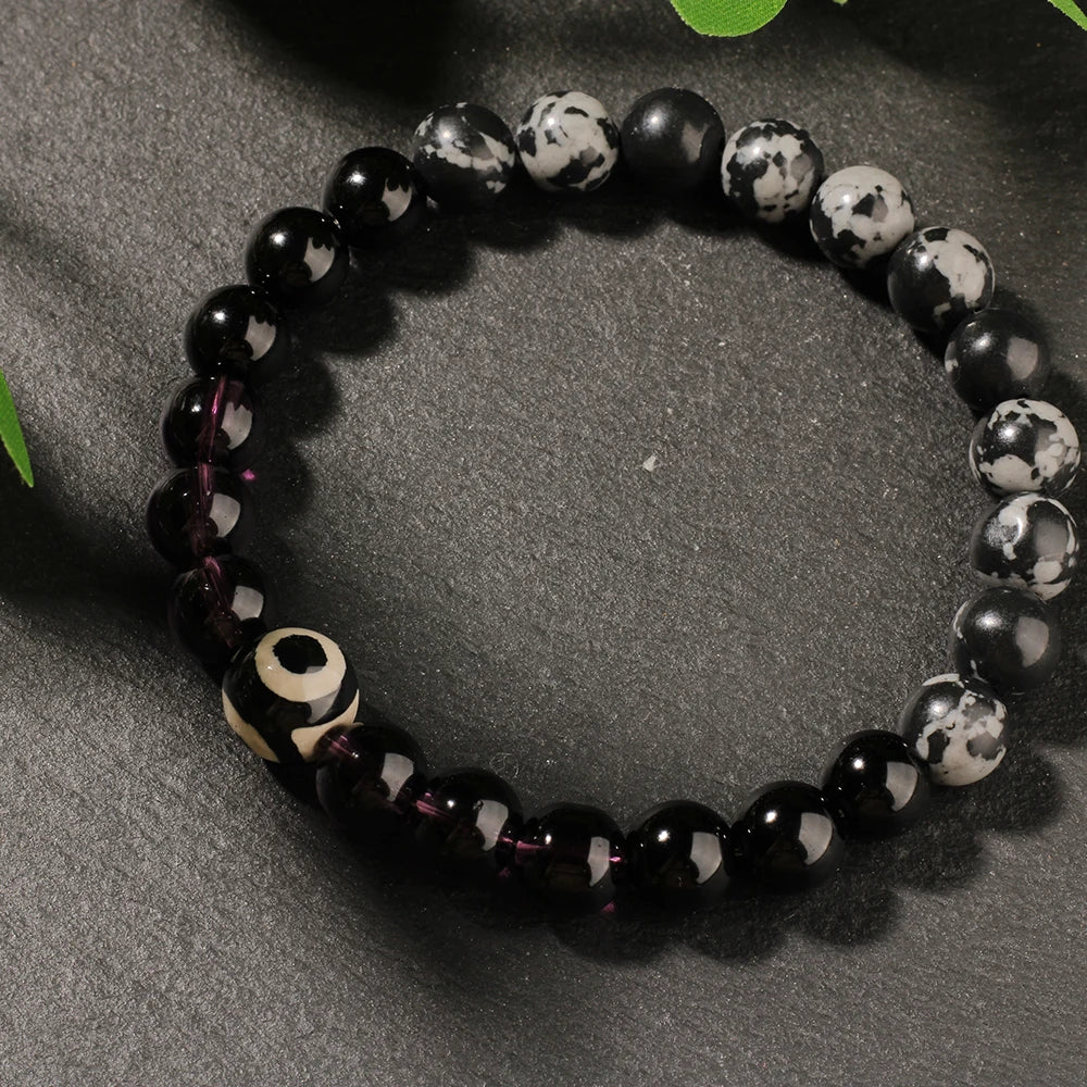 Protective Eye Stone Bead Bracelet | Symbolic Good Luck Charm