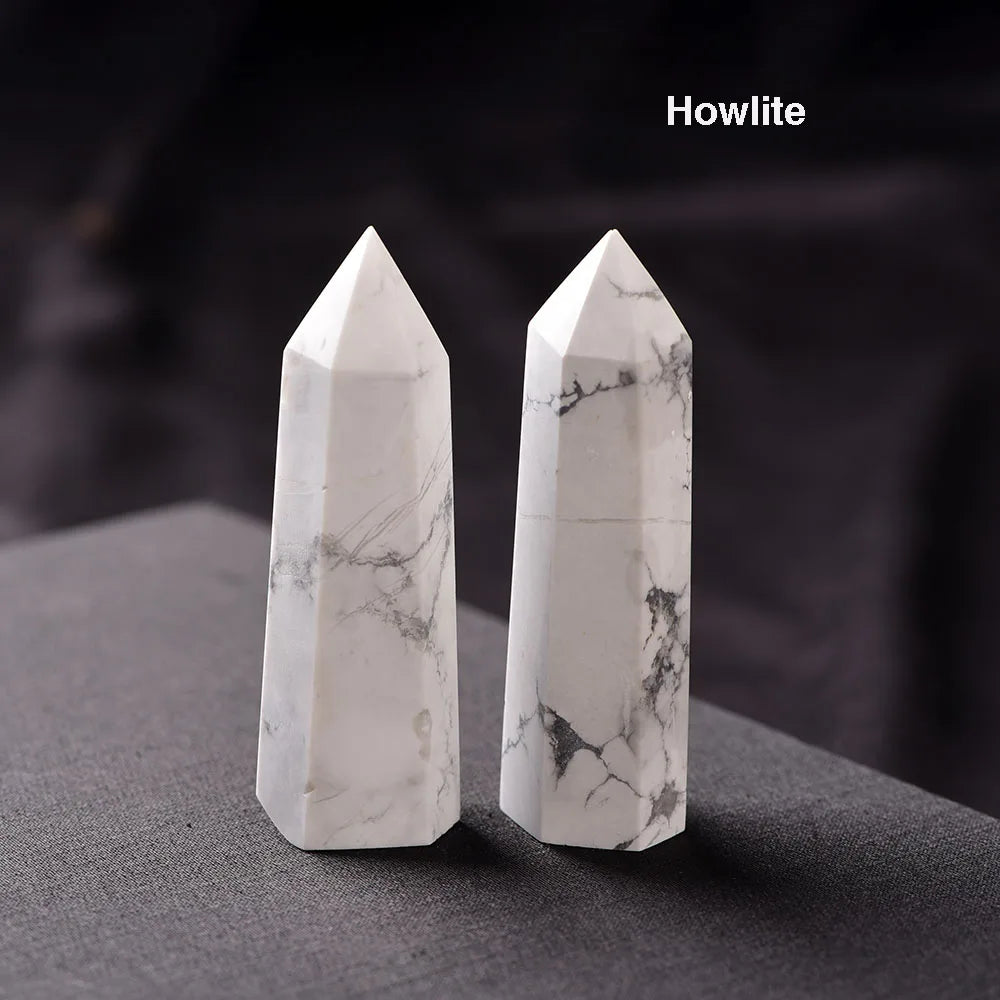 Natural Crystal Tower Wand — Choose Your Stone | Reiki Healing Point for Home Decor & Meditation