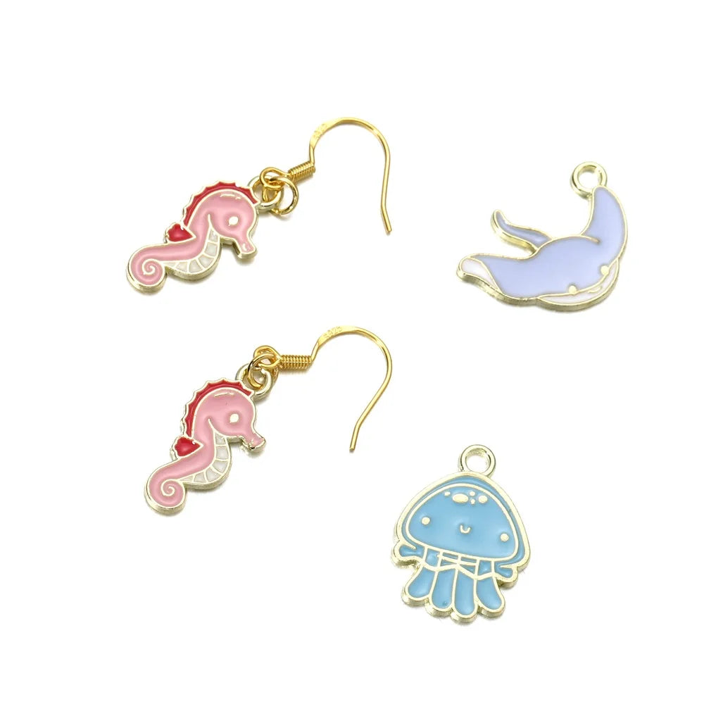 Mixed Colorful Enamel Charms – 10pcs DIY Bracelet & Necklace Pendants