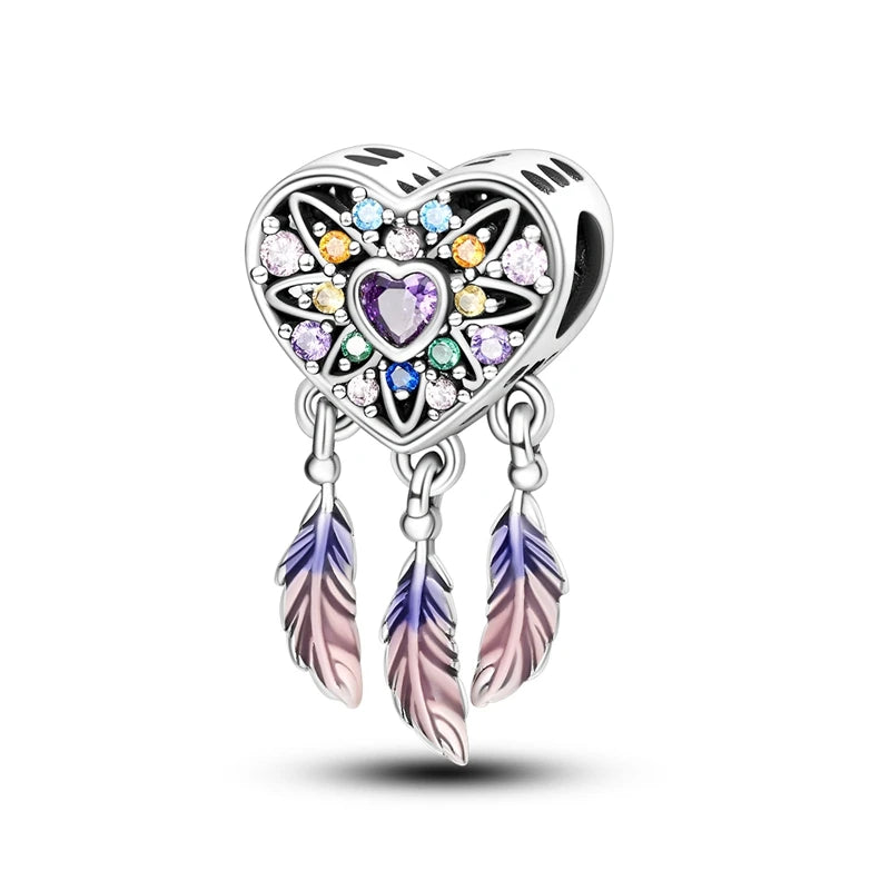 925 Sterling Silver Charm Pendant | Hearts, Bows, Butterflies & More