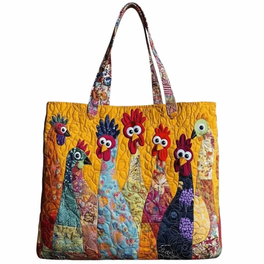 Quilted Tote Bag | Vintage-Style Large Capacity Everyday Handbag