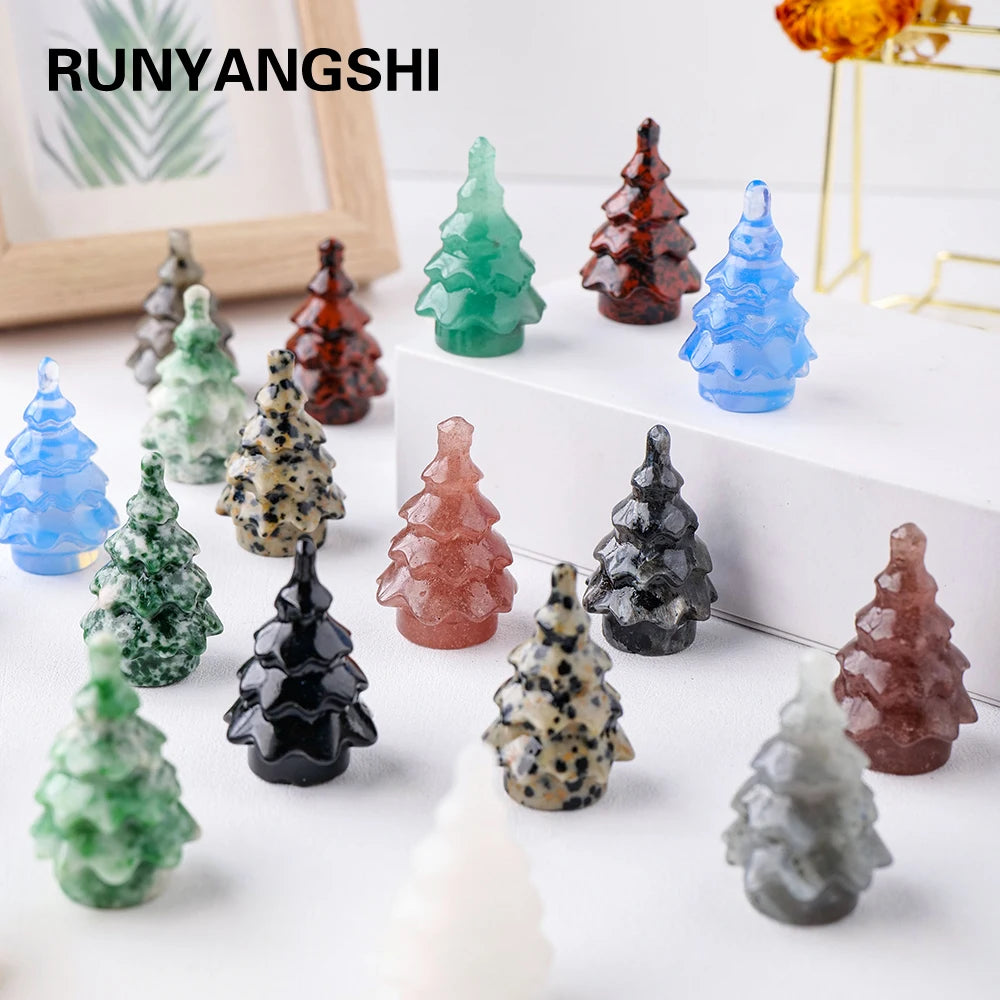 Mini Gemstone Christmas Tree Figurine