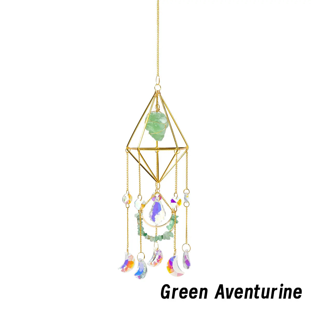 Natural Raw Stone Crystal Suncatcher