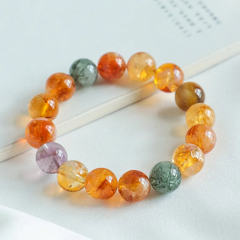 Citrine Crystal Beaded Bracelet