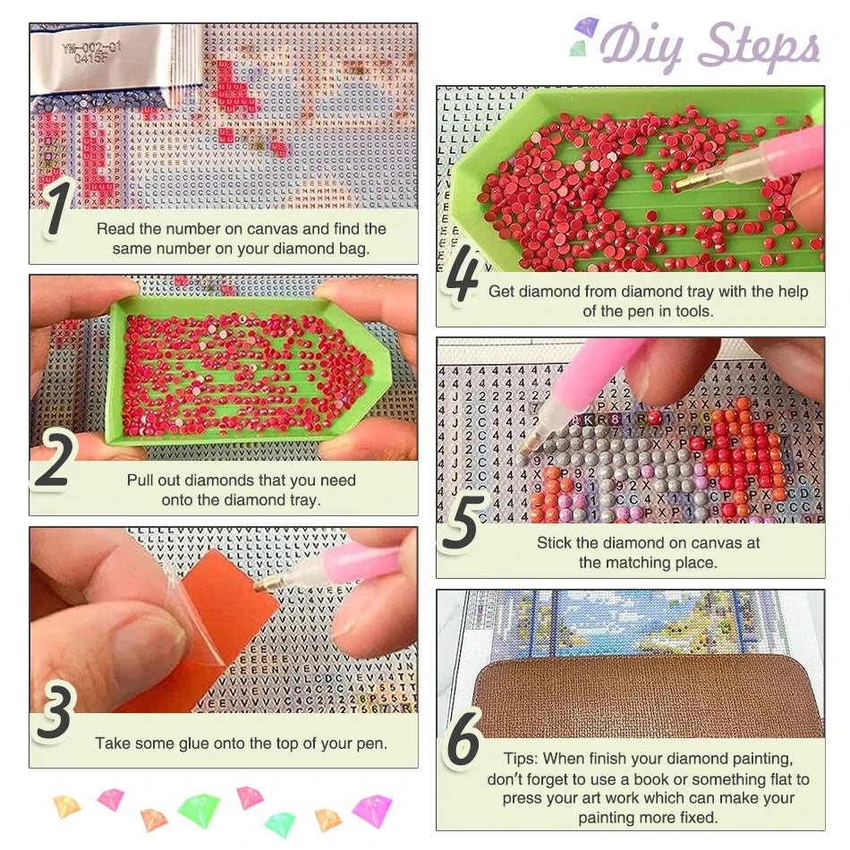 Mountain Lake Diamond Painting Kit | Full Square or Round Drill