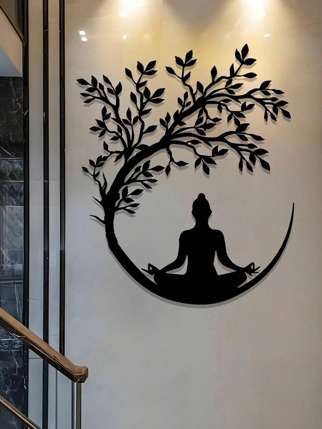 Tree of Life & Buddha Metal Wall Art