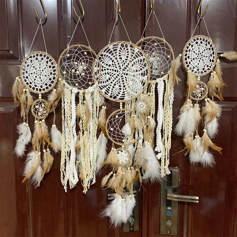 Boho Handmade Dreamcatcher Set — 5 Pieces