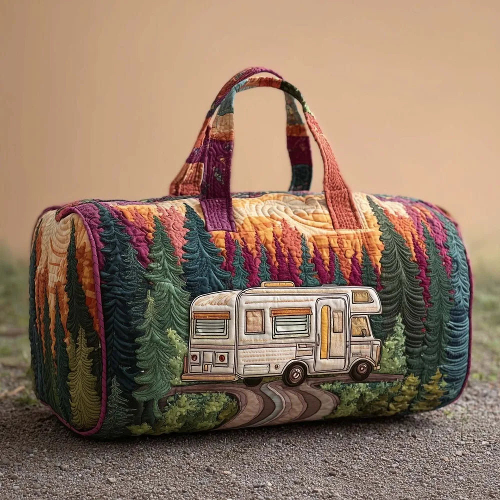 Quilted Duffle Bag | 3D Nature Scene Weekend & Gym Travel Bag