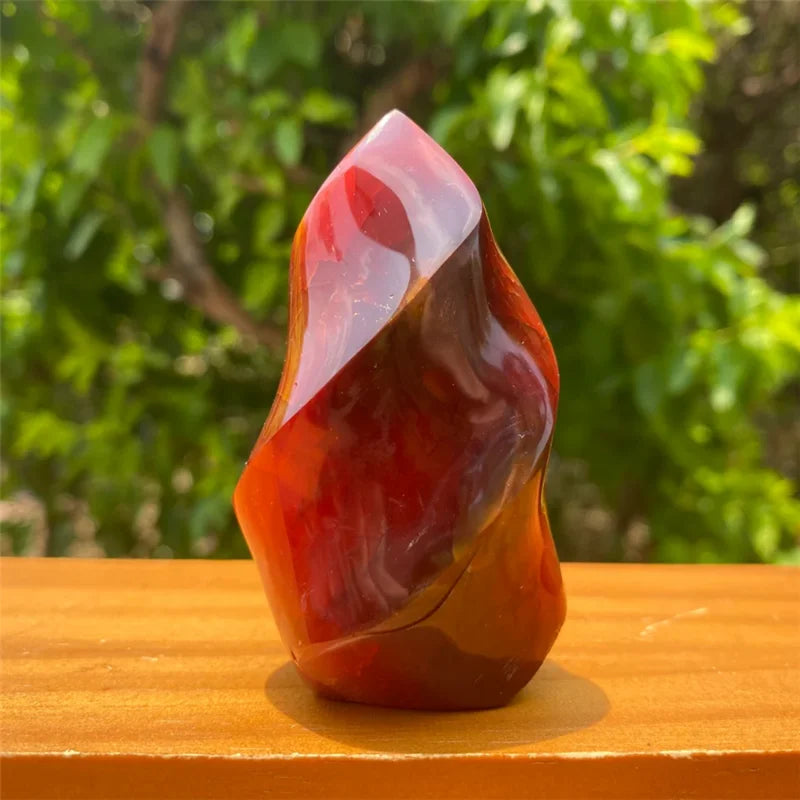 Carnelian Flame Crystal Tower