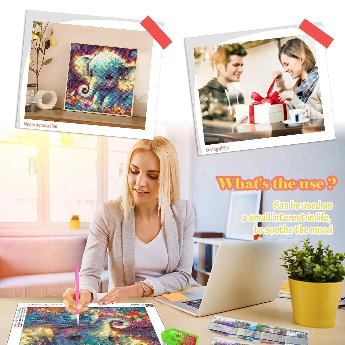 Floral Diamond Painting Kit | Full Square or Round Drill