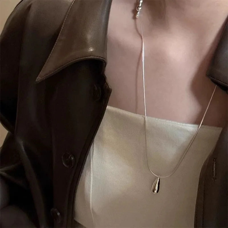 925 Sterling Silver Teardrop Necklace