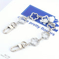Enamel Flower Bag Chain | Silver or Gold Tone