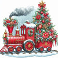 Christmas Train Diamond Painting Kit | Full Round Drill
