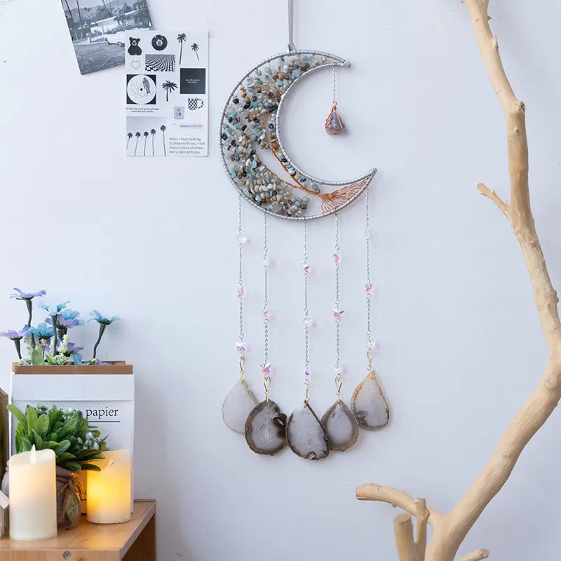 7 Chakra Crystal Tree of Life Hanging — Natural Gemstone Suncatcher