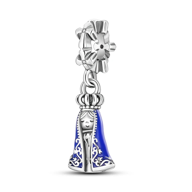925 Sterling Silver Charm Holder Set – Bag Charm & Key Ring for DIY Jewelry