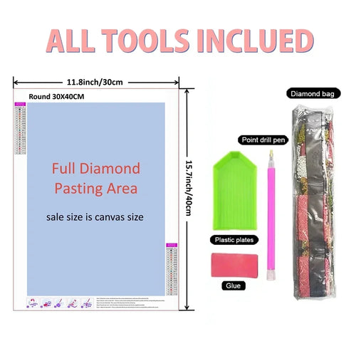 5D Diamond Painting Kit | Dark Series Full Drill | Gothic Wall Art DIY Craft Set