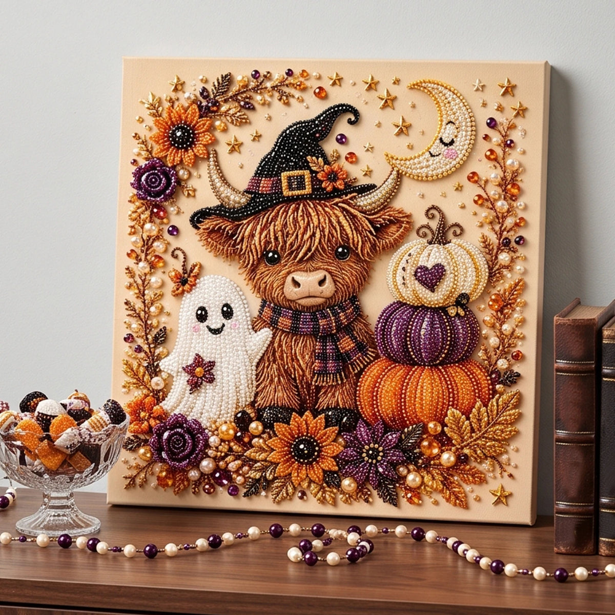 Halloween Pearl Diamond Painting Kit | Framed 20×20cm