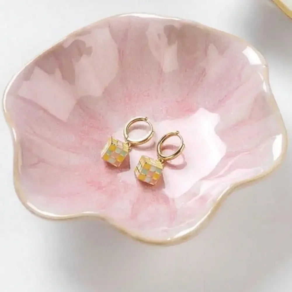 Lotus Leaf Ceramic Jewelry Bowl | Boho Organizer