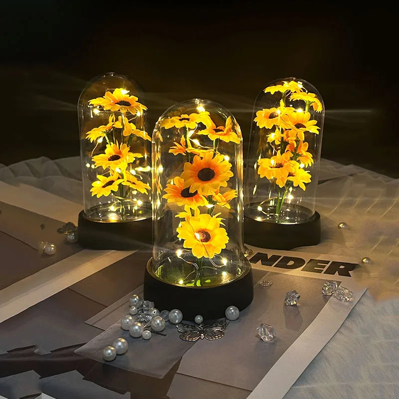 Golden Sunflower Eternal Flower Gift