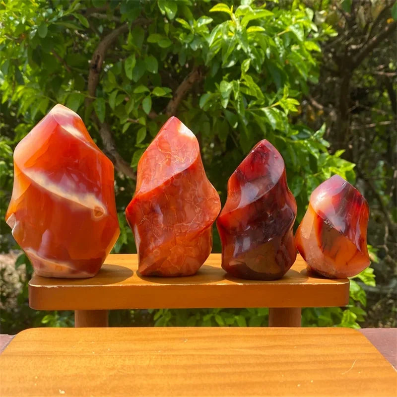 Carnelian Flame Crystal Tower
