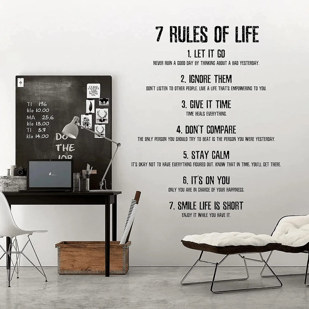 Motivational Quote Wall Stickers | Large Removable Vinyl Decals – 4 Pack