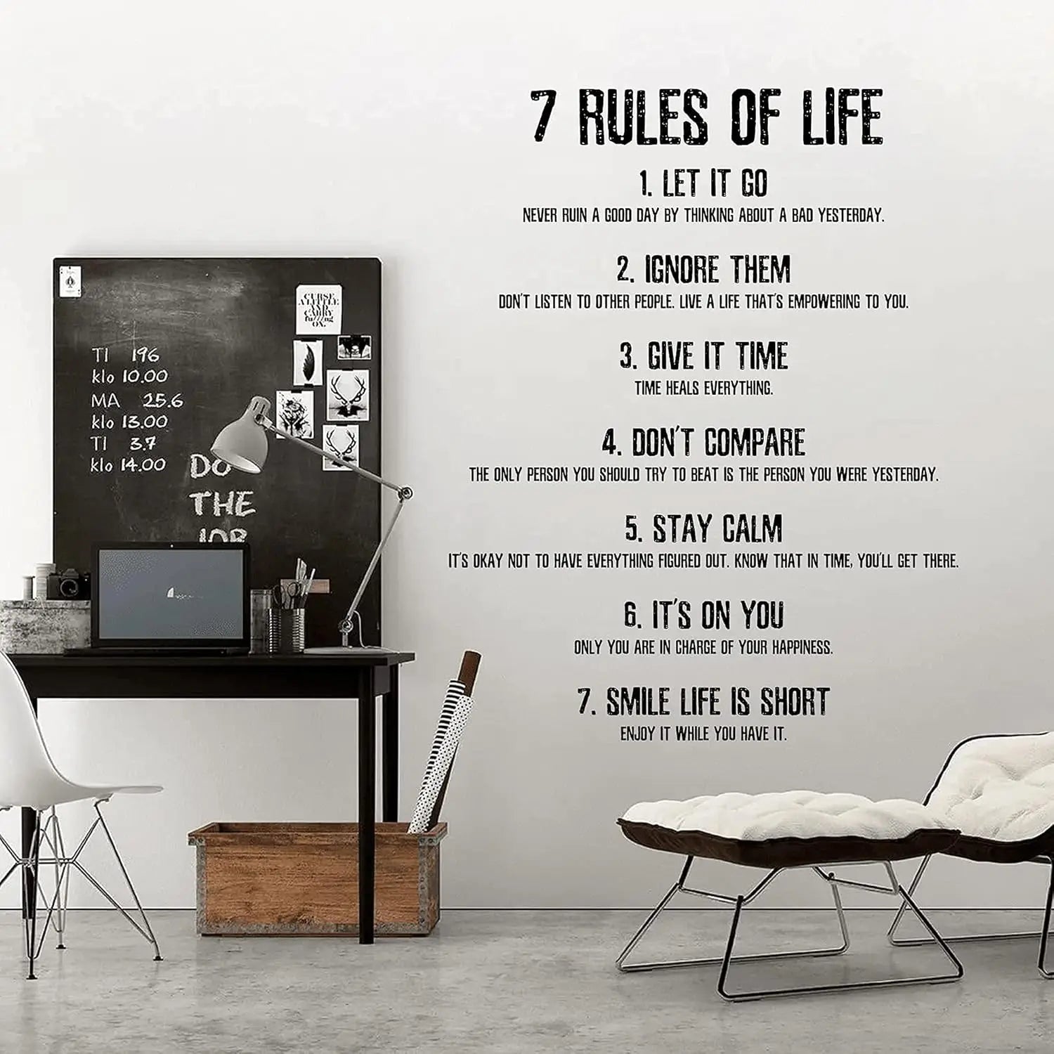 Motivational Quote Wall Stickers | Large Removable Vinyl Decals – 4 Pack