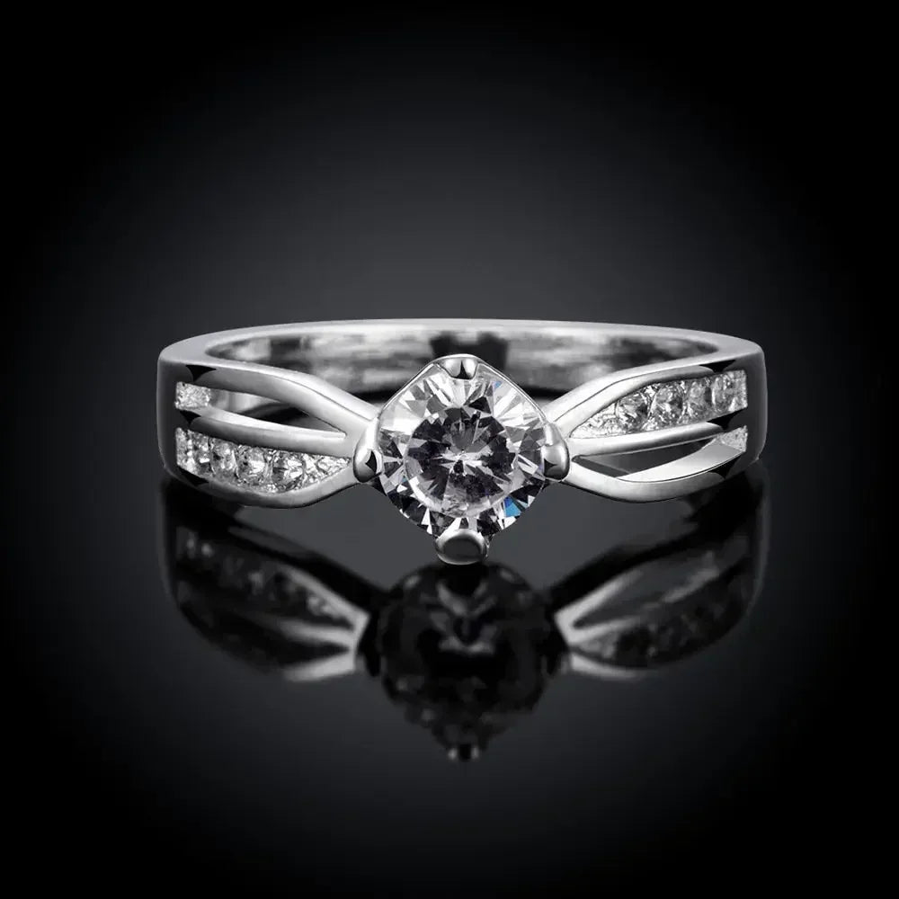 Silver Wish Sterling Silver Zircon Ring