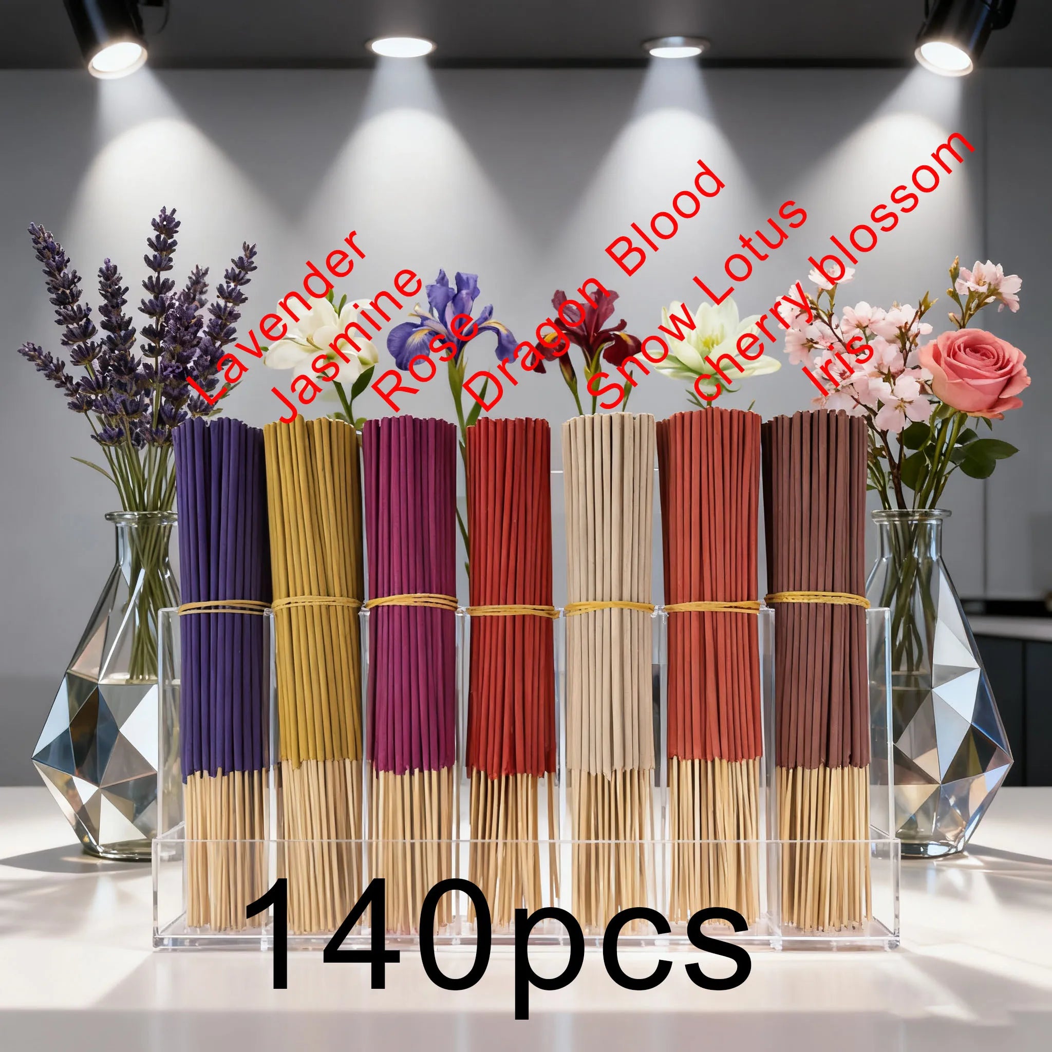 Incense Stick Bundle — 140 Sticks, 7 Scent Sets