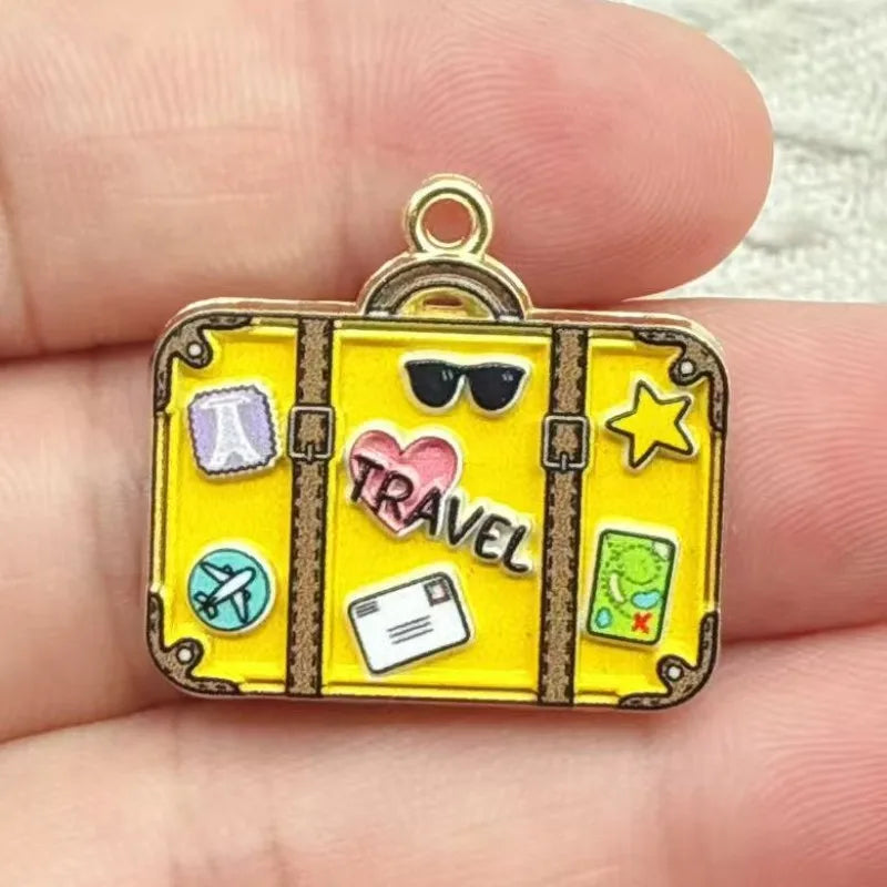 Cute Enamel Handbag Charm Set | Colorful Cartoon Pendants for DIY Jewelry
