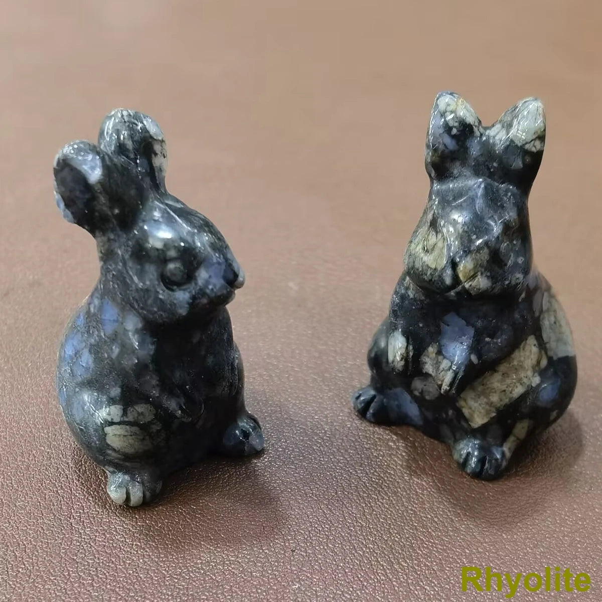 Natural Crystal Elf Rabbit Bunny Figurine | 1.5" Hand-Carved Crystal Totem in 11 Varieties