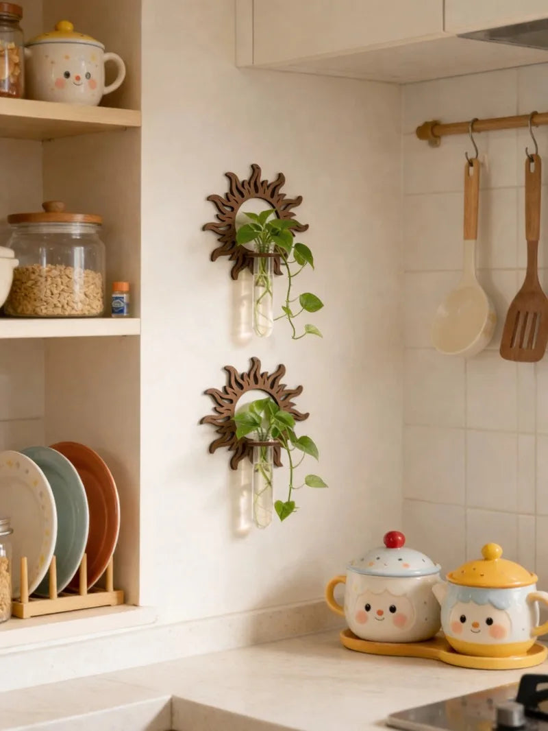 Wooden Wall Propagation Station | Sun, Jellyfish & Lantern