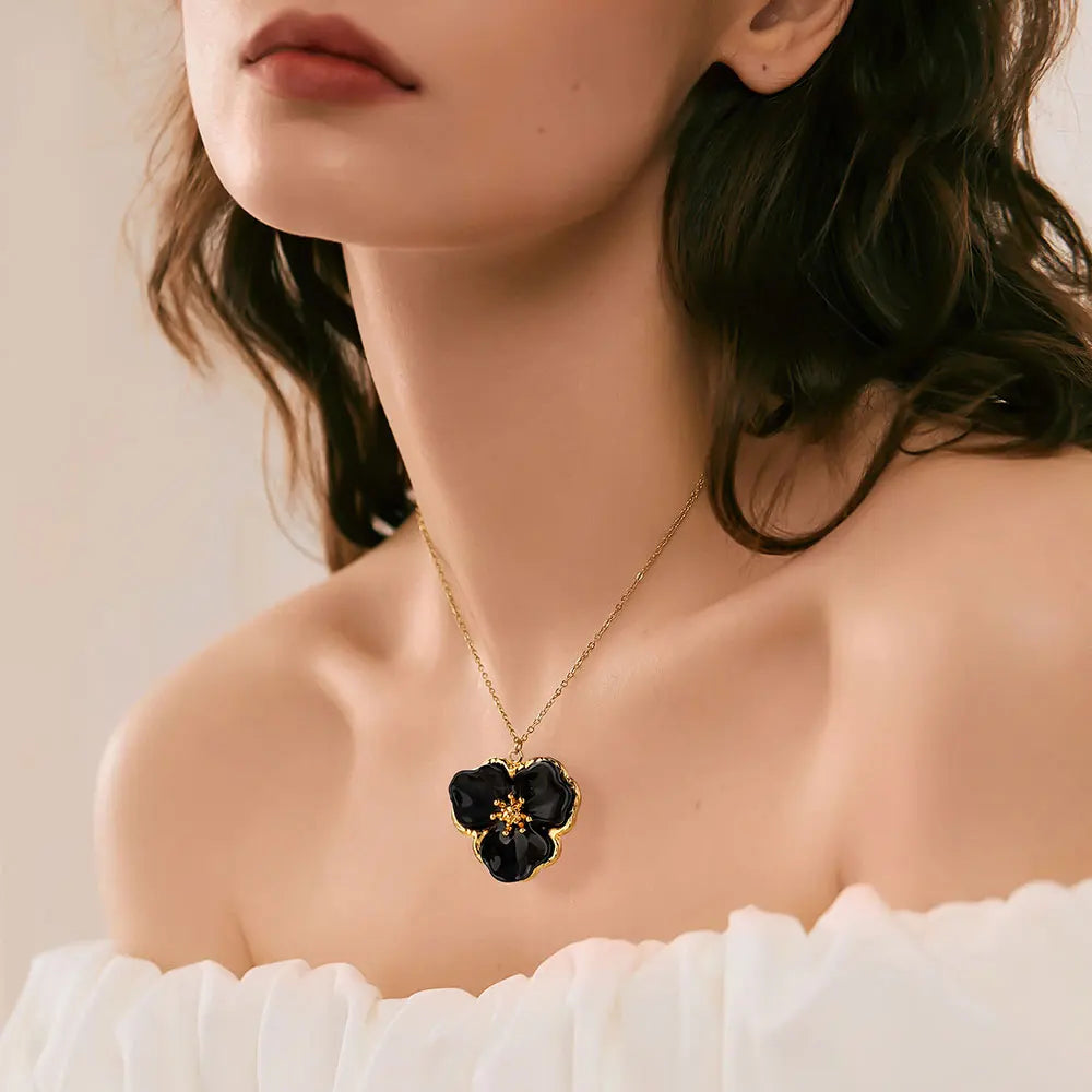 Hibiscus Flower Pendant Charms for DIY Jewelry