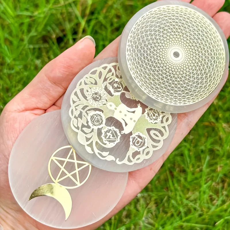 Natural Crystal Selenite Charging Plate