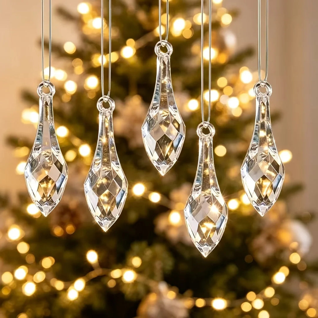 Clear Acrylic Icicle Drop Ornaments | Christmas & DIY Decor