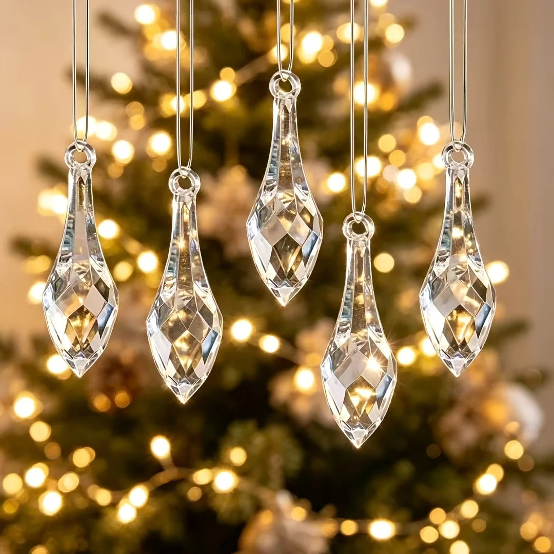 Clear Acrylic Icicle Drop Ornaments | Christmas & DIY Decor