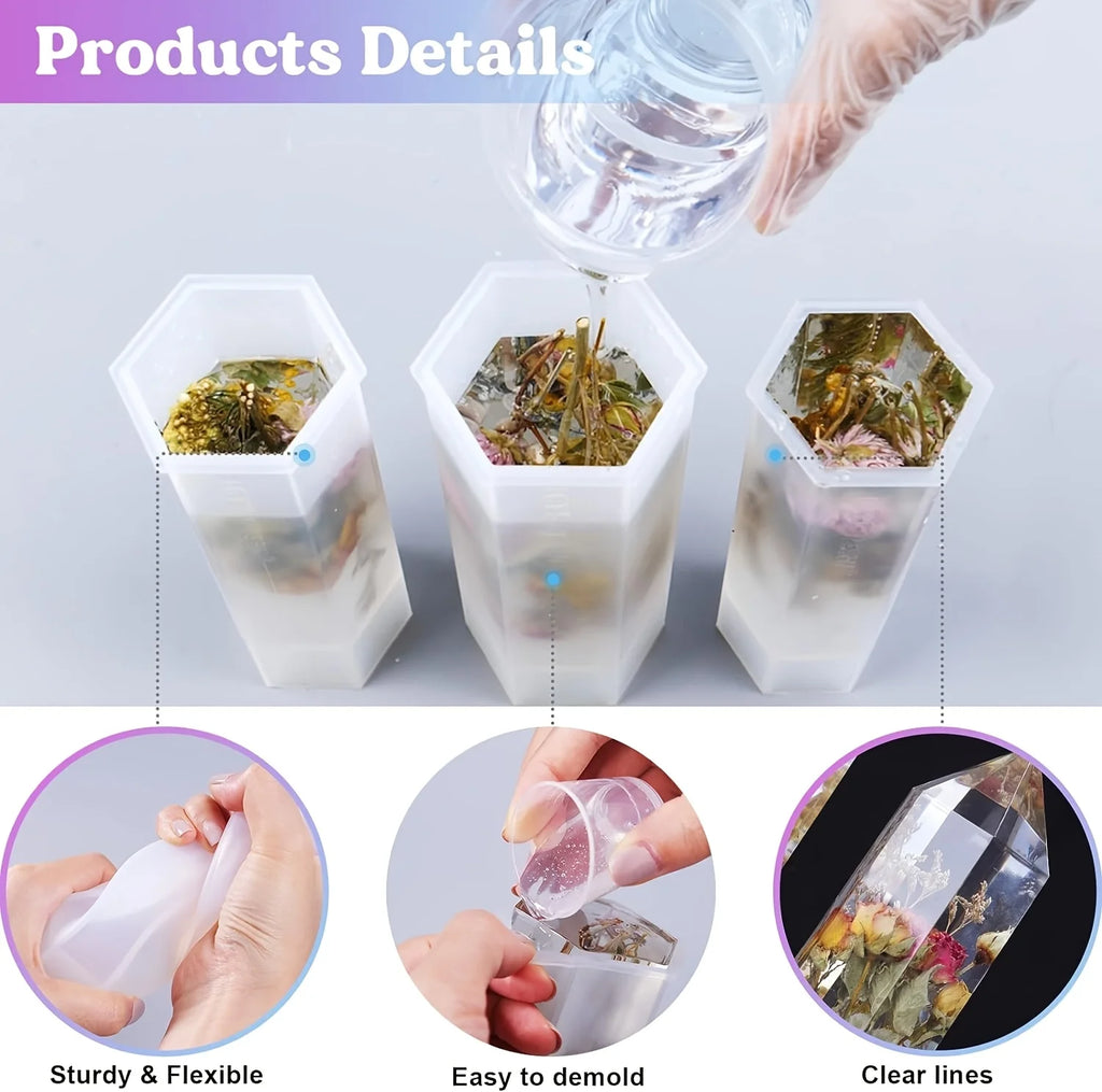 Crystal Tower Resin Mold Set — DIY Home Décor & Gift Making