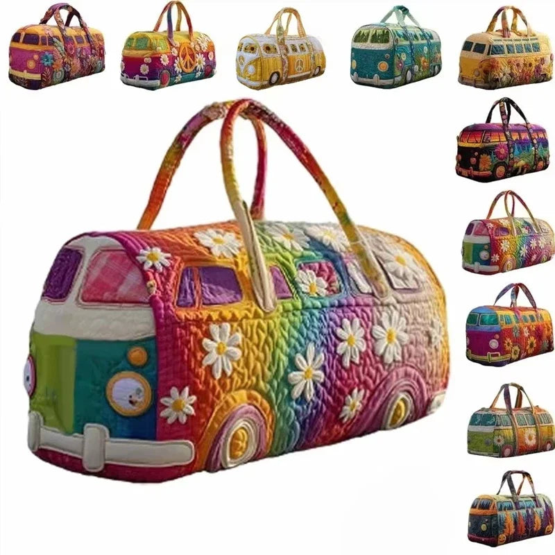 Quilted Travel Duffle Tote Bag | 30 Styles | Beach, Gym & Hiking
