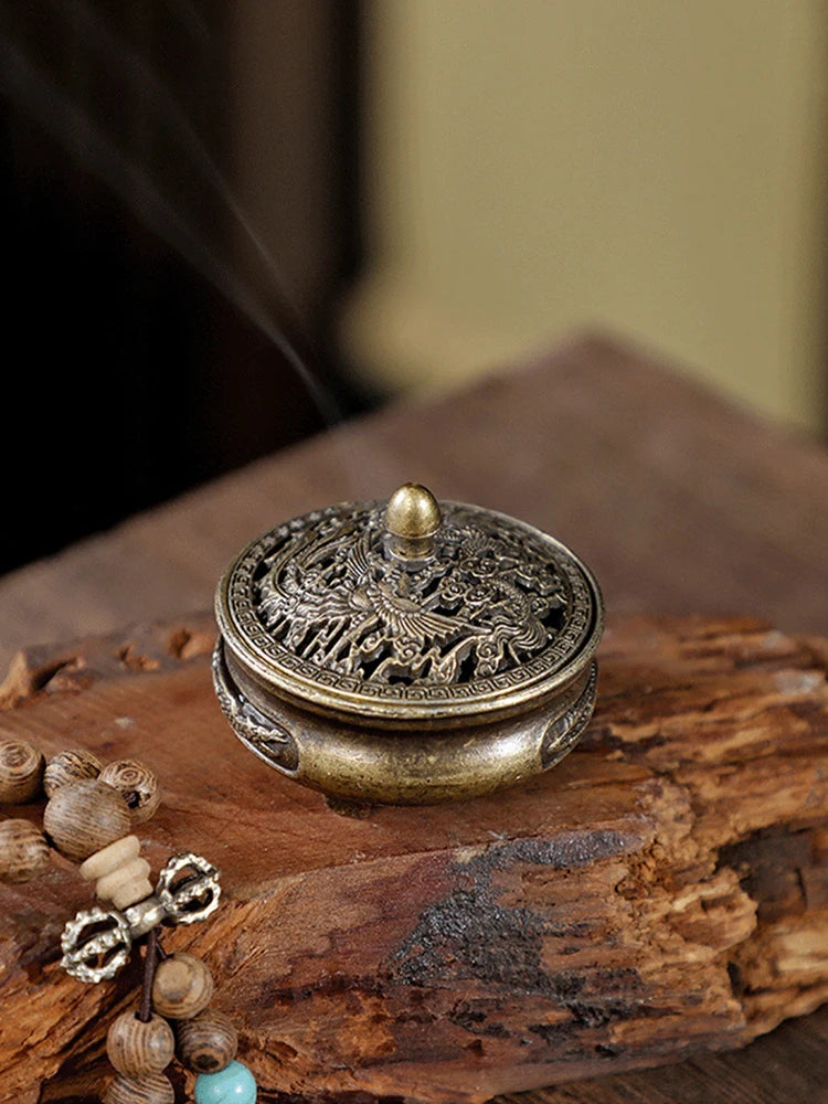 Antique Brass Pocket Incense Burner