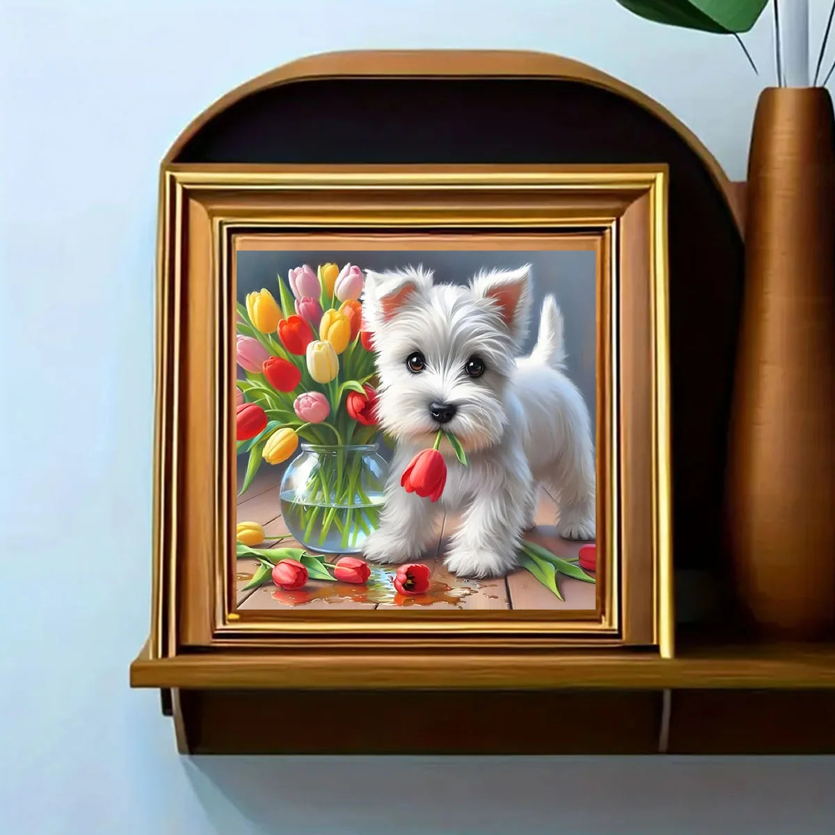 Cute Puppy Diamond Painting Kit | Full-Drill Round Diamonds