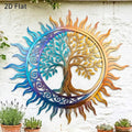 Tree of Life Sun & Moon Metal Wall Art