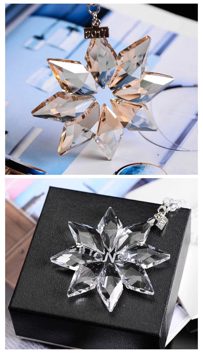 North Star Crystal Clover Suncatcher Pendant — Gift Box Included