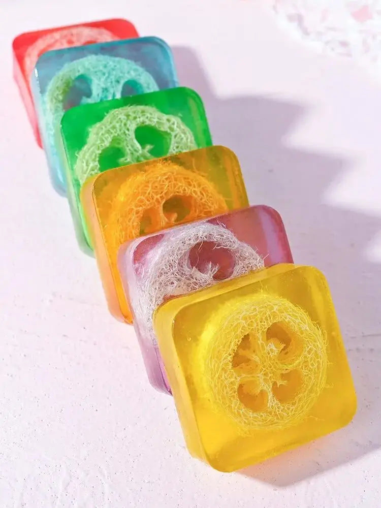 Organic Lavender Oil Loofah Soap Bar
