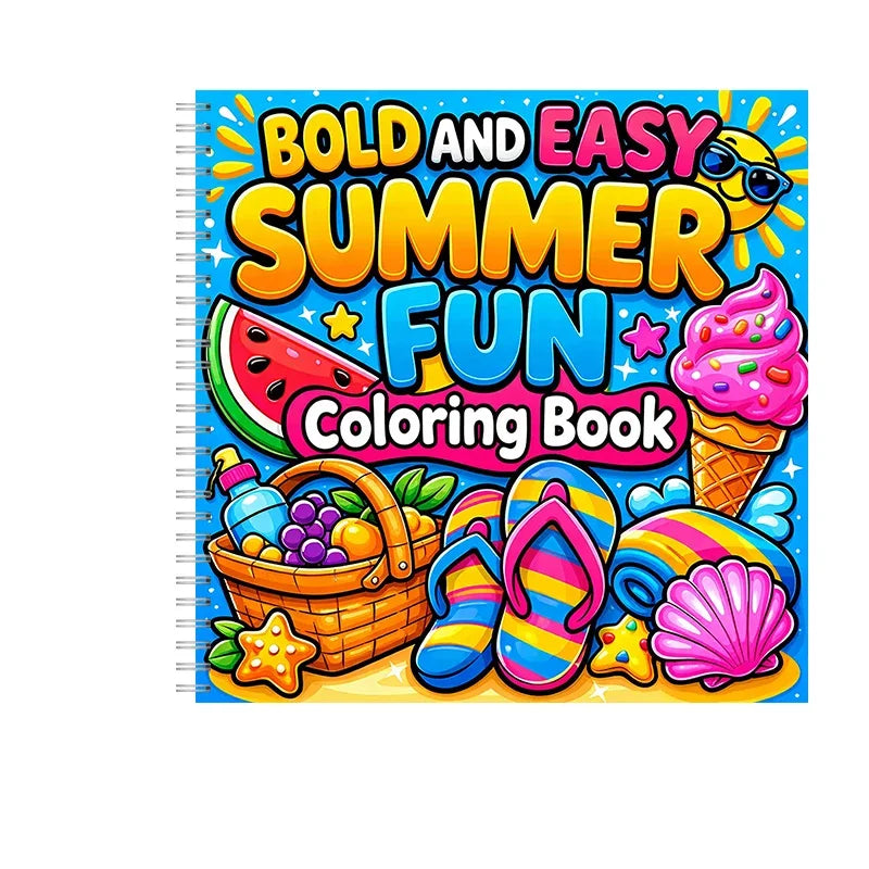 Summer Fun Coloring Book for Adults – 28 Pages of Whimsical Bliss