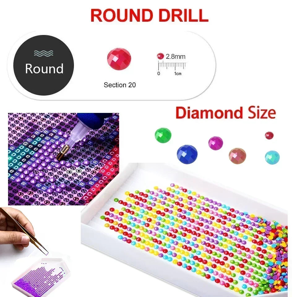 Halloween Pumpkin & Autumn Scenery 5D Diamond Painting Kit — Full Round Drill DIY Craft