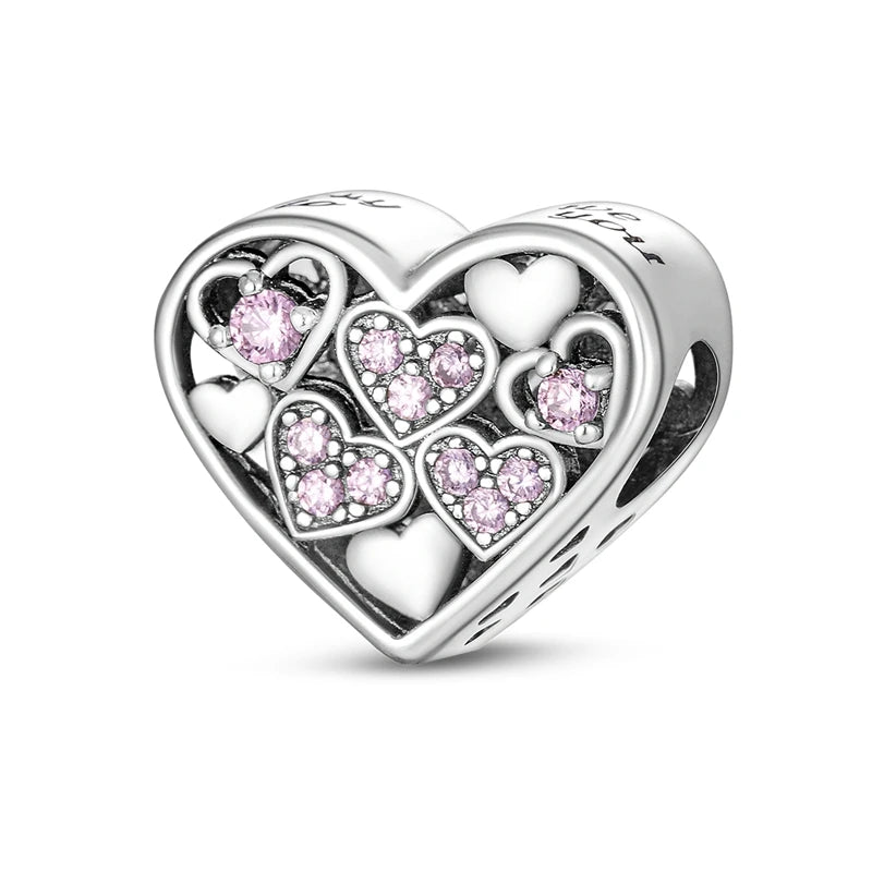 925 Sterling Silver Charm Pendant | Hearts, Bows, Butterflies & More