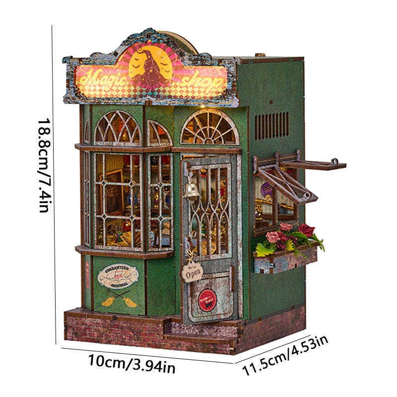DIY Miniature Dollhouse Kit with LED Lights – 3D Wooden Handmade House for Home Decor & Gifting