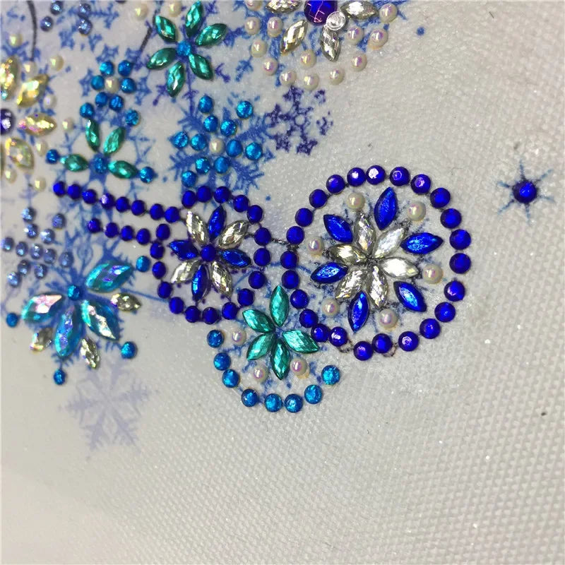 Winter Flower Tree Diamond Painting Kit | Special-Shaped Diamonds