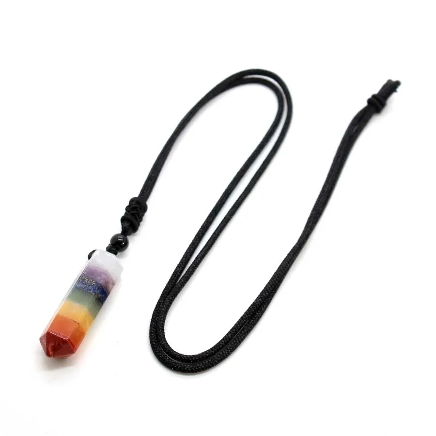 Natural Crystal Pendant Necklace | Healing Stone | 6 Sacred Shapes