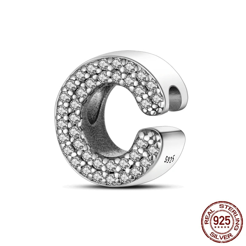 925 Sterling Silver Charm Holder Set – Bag Charm & Key Ring for DIY Jewelry