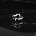 925 Sterling Silver Teardrop Open Ring